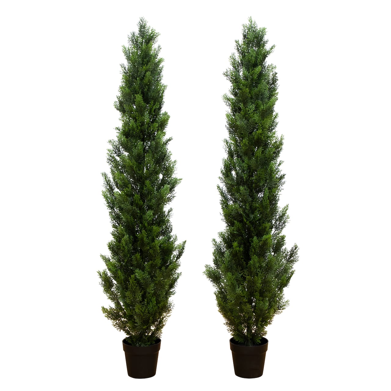 6ft. Potted UV Resistant Topiary Cedar Trees, 2ct.